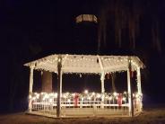Keystone Heights Natural Park Gazebo decorated for Christmas
