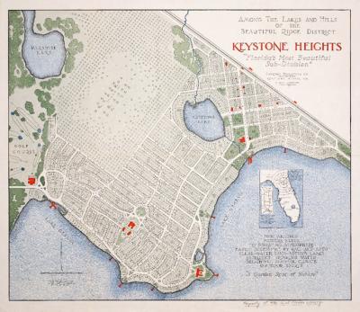 Old map of Keystone Heights